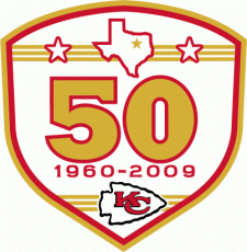 Kansas City Chiefs 2009 Anniversary Logo heat sticker