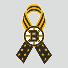 Boston Bruins Ribbon American Flag logo custom vinyl decal