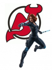 New Jersey Devils Black Widow Logo heat sticker
