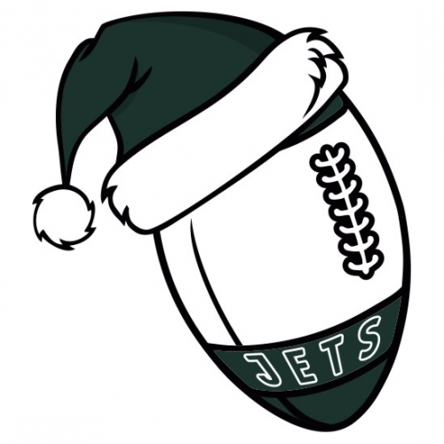 New York Jets Football Christmas hat logo custom vinyl decal