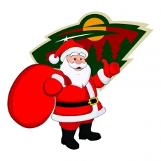 minnesota wild Santa Claus Logo heat sticker