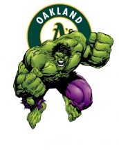 Oakland Athletics Hulk Logo heat sticker