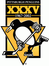 Pittsburgh Penguins 2001 02 Anniversary Logo heat sticker