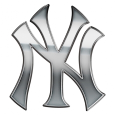 New York Yankees Silver Logo heat sticker