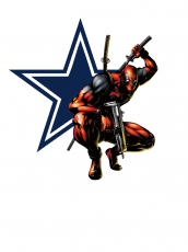 Dallas Cowboys Deadpool Logo heat sticker