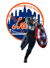 New York Mets Captain America Logo heat sticker