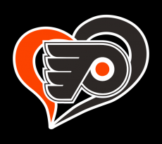 Philadelphia Flyers Heart Logo custom vinyl decal
