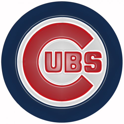 Chicago Cubs Plastic Effect Logo heat sticker
