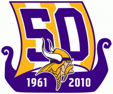 Minnesota Vikings 2010 Anniversary Logo custom vinyl decal