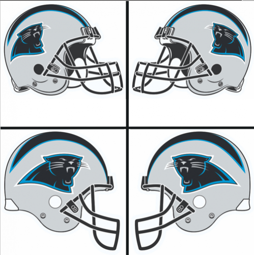 Carolina Panthers Helmet Logo heat sticker