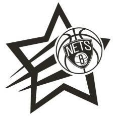 Brooklyn Nets Basketball Goal Star logo heat sticker