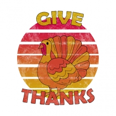 Thanksgiving Day Logo 02 heat sticker