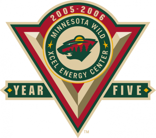 Minnesota Wild 2005 06 Anniversary Logo heat sticker