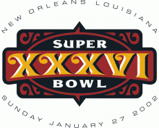 Super Bowl XXXVI Unused Logo custom vinyl decal