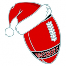 Tampa Bay Buccaneers Football Christmas hat logo heat sticker