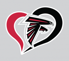 Atlanta Falcons Heart Logo heat sticker