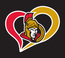 Ottawa Senators Heart Logo custom vinyl decal