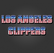 Los Angeles Clippers American Captain Logo heat sticker