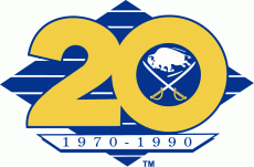 Buffalo Sabres 1989 90 Anniversary Logo heat sticker