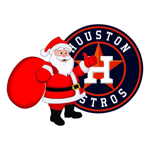 Houston Astros Santa Claus Logo heat sticker