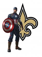 New Orleans Saints Captain America Logo heat sticker