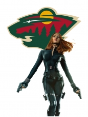 Minnesota Wild Black Widow Logo heat sticker