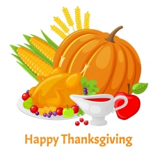 Thanksgiving Day Logo 34 heat sticker