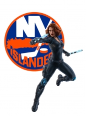 New York Islanders Black Widow Logo custom vinyl decal
