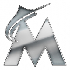 Miami Marlins Silver Logo heat sticker