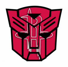 Autobots Houston Rockets logo heat sticker
