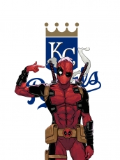 Kansas City Royals Deadpool Logo heat sticker