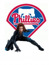 Philadelphia Phillies Black Widow Logo heat sticker
