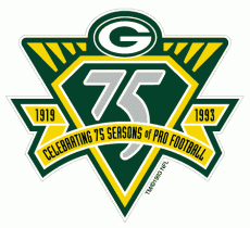 Green Bay Packers 1993 Anniversary Logo heat sticker