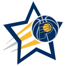 Indiana Pacers Basketball Goal Star logo heat sticker