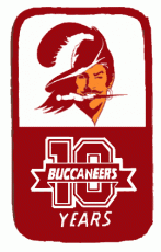 Tampa Bay Buccaneers 1986 Anniversary Logo heat sticker