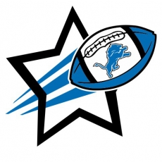 Detroit Lions Football Goal Star logo heat sticker