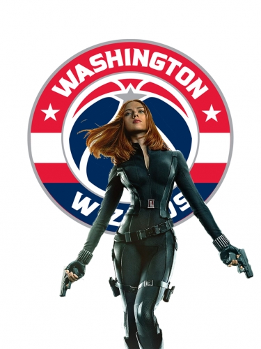 Washington Wizards Black Widow Logo heat sticker