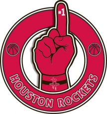 Number One Hand Houston Rockets logo heat sticker