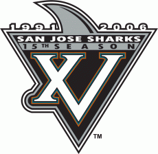 San Jose Sharks 2005 06 Anniversary Logo heat sticker