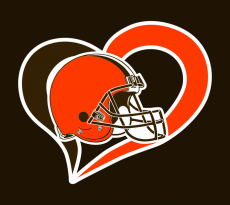 Cleveland Browns Heart Logo custom vinyl decal