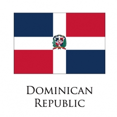 Dominican Republic flag logo custom vinyl decal