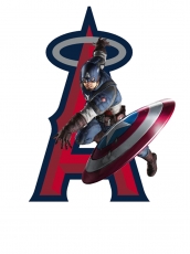 Los Angeles Angels of Anaheim Captain America Logo heat sticker