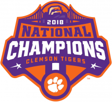Clemson Tigers 2018 Champion Logo heat sticker