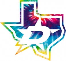 Dallas Stars rainbow spiral tie-dye logo heat sticker
