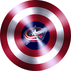 Captain American Shield With Columbus Blue Jackets Logo custom vinyl decal