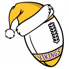Minnesota Vikings Football Christmas hat logo heat sticker