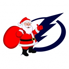 Tampa Bay Lightning Santa Claus Logo custom vinyl decal