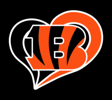 Cincinnati Bengals Heart Logo heat sticker