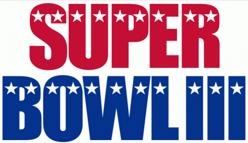 Super Bowl III Logo heat sticker