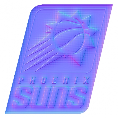 Phoenix Suns Colorful Embossed Logo heat sticker